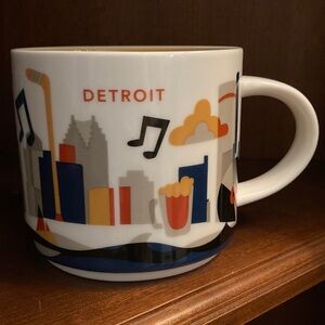 Starbucks Detroit Mug with Colorful City Design